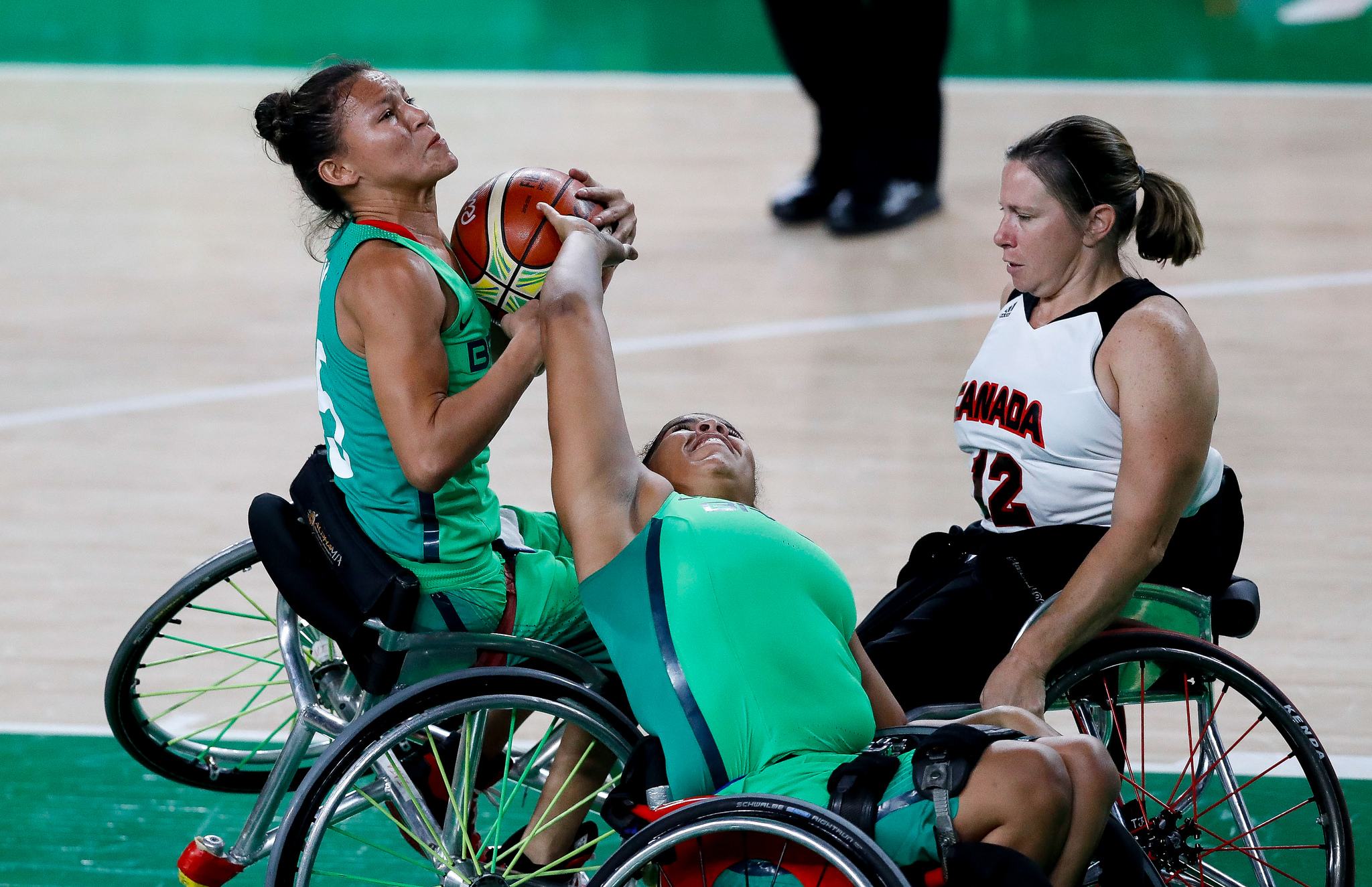 Brasil perdeu para o Canadá e agora enfrenta os EUA nas quartas do basquete feminino em cadeira de rodas - Foto: Washington Alves/MPix