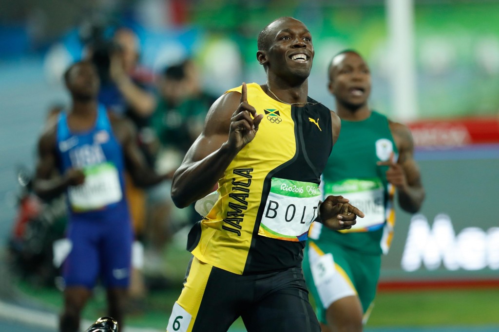 O jamaicano Usain Bolt, garantiu o ouro e fez história ao conquistar pela terceira vez o título de homem mais rápido do mundo nos 100 metros rasos em uma Olimpíada - Foto: Fernando Frazão/Agência Brasil
