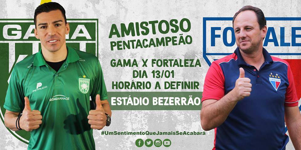 Anúncio divulgado nas redes sociais. O jogo acontecerá às 16h45 do dia 13 de janeiro - Foto: Reprodução