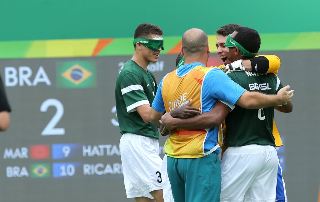 Brasil venceu Marrocos por 3x1, de virada, e começou bem o futebol de 5 - Foto: Alaor Filho/MPix/CPB