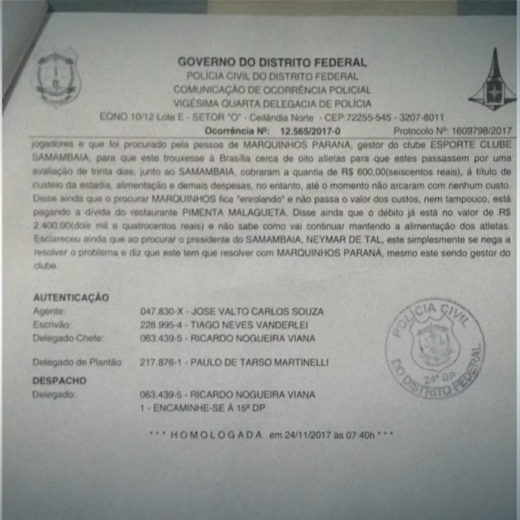 Luis Carlos dos Santos registrou ocorrência na 24ª Delegacia de Polícia - Foto: Reprodução/TV Globo