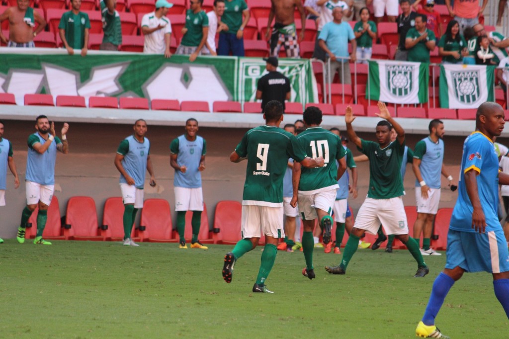 Gordo marca e abre o placar para o Gama logo aos 25 segundos de jogo - Foto: Douglas Oliveira/Gama
