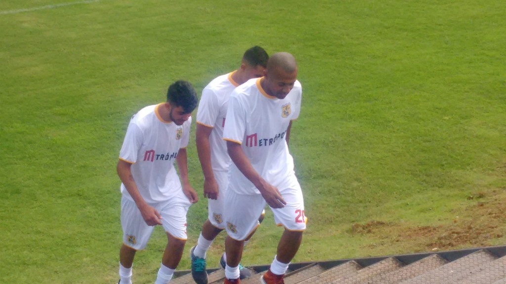 Hériclis (E), Pereira e Edmar Sucuri são três das novidades do Jacaré para a temporada 2017 - Foto: Rener Lopes/Agência EB